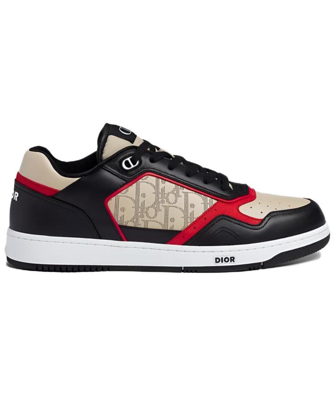 CHRISTIAN DIOR Черные кожаные низкие кроссовки / кеды, фото 1