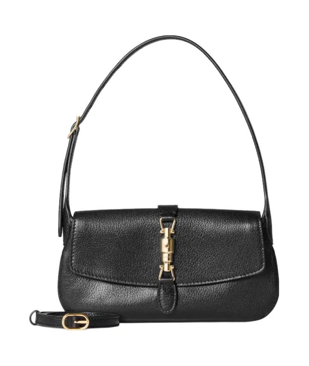 GUCCI Черная кожаная сумка с короткими ручками, фото 2