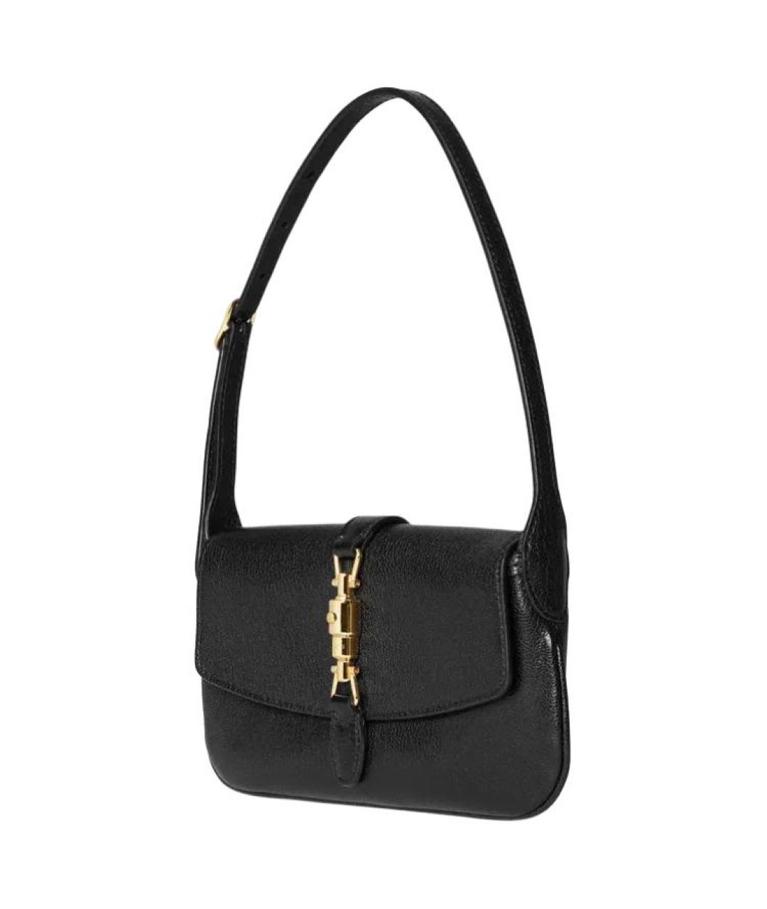 GUCCI Черная кожаная сумка с короткими ручками, фото 3
