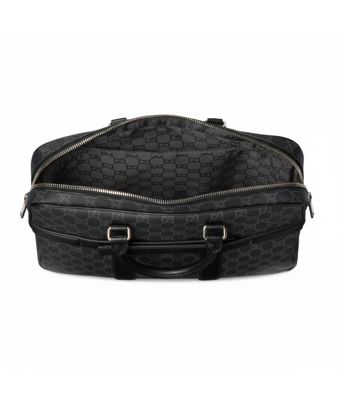 GUCCI Черная сумка на плечо из канвы, фото 4