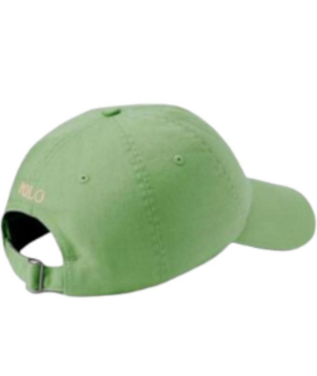 POLO RALPH LAUREN Зеленая хлопковая кепка/бейсболка, фото 2