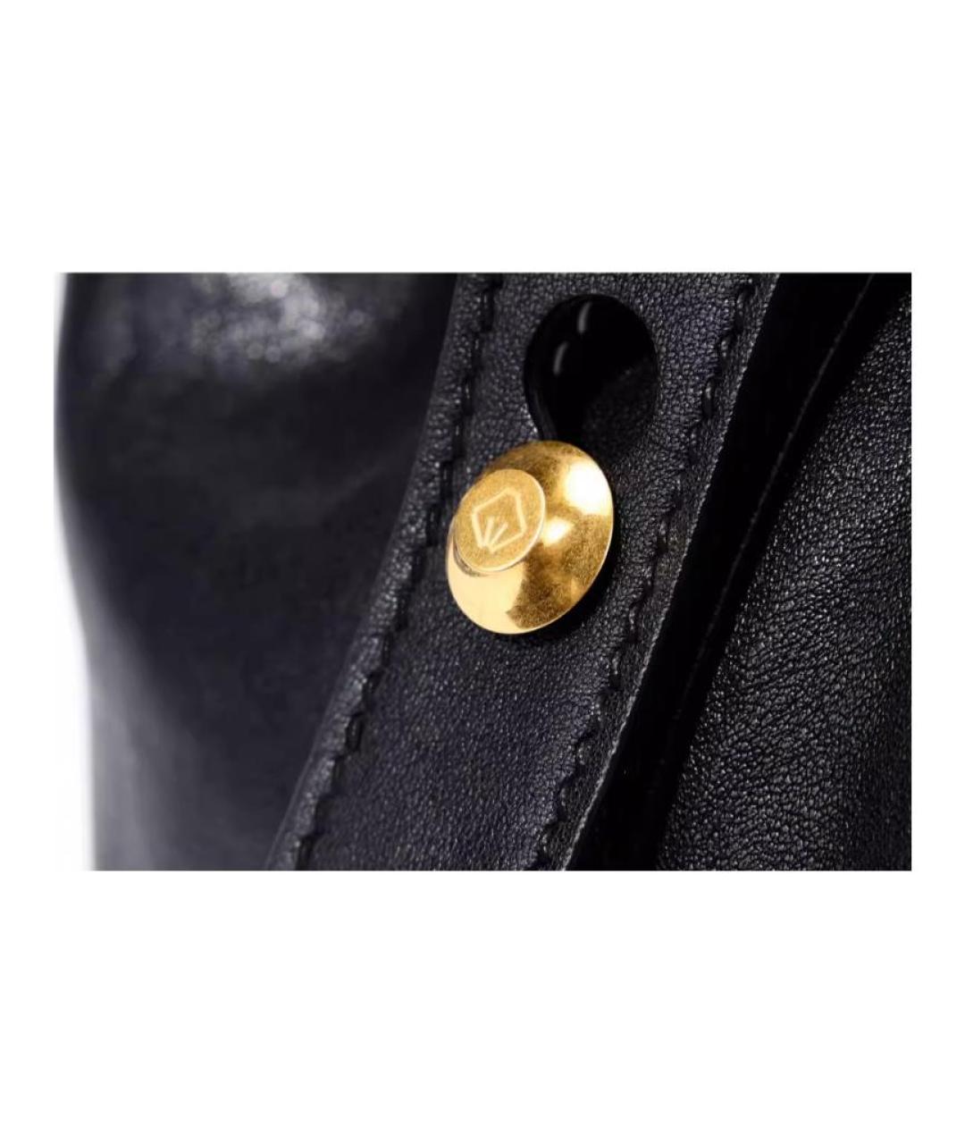 SONGMONT Черная кожаная сумка через плечо, фото 3