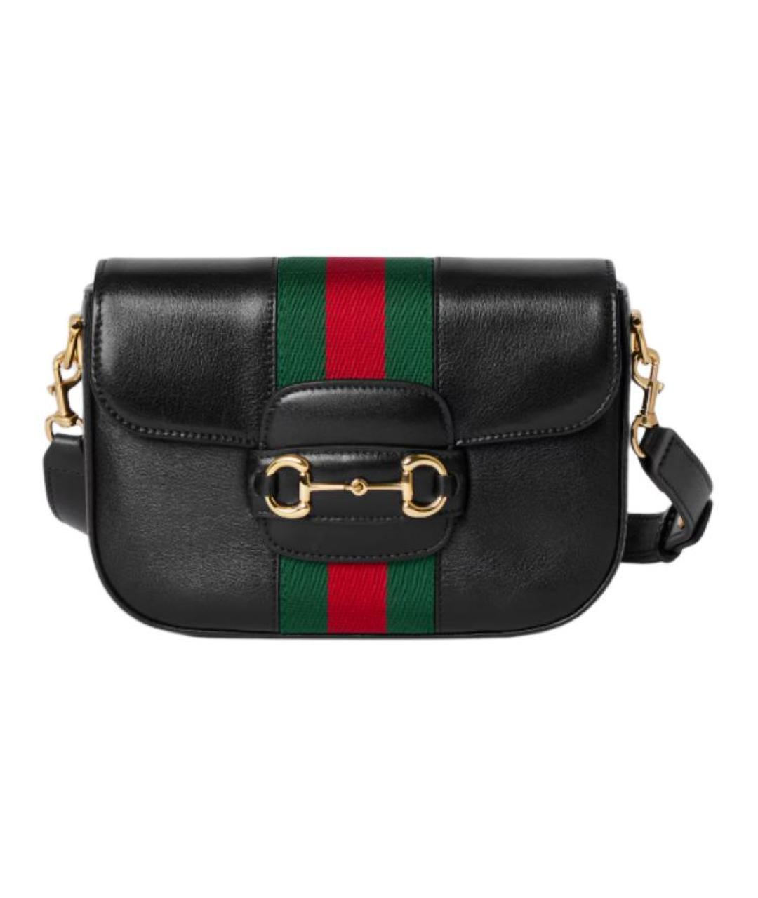 GUCCI Черная кожаная сумка через плечо, фото 1
