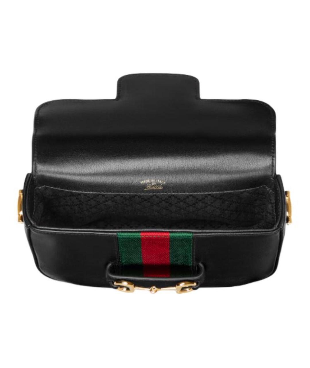 GUCCI Черная кожаная сумка через плечо, фото 4