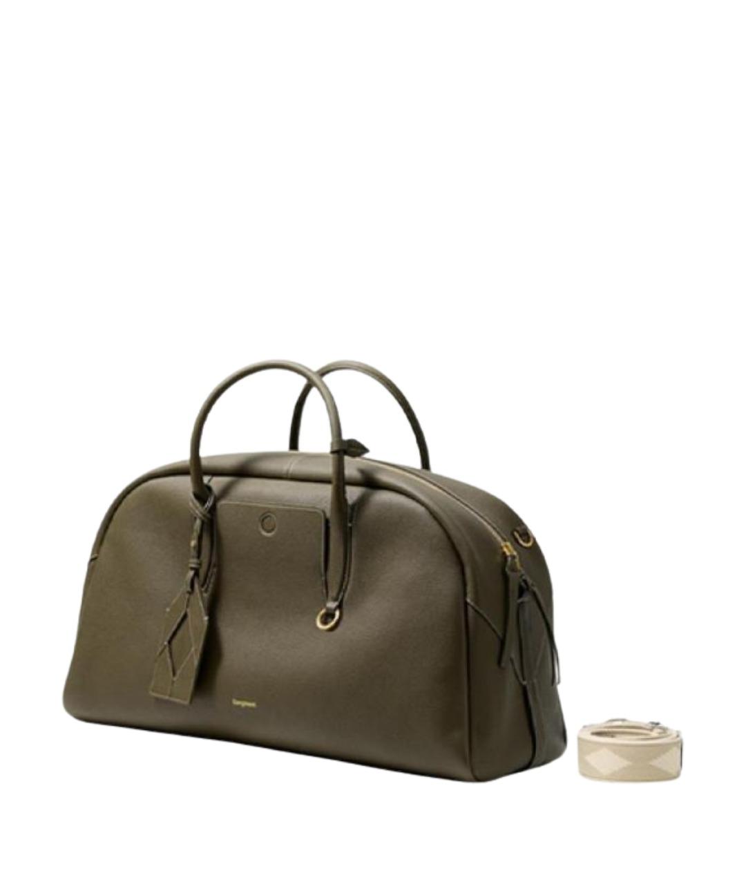 SONGMONT Зеленая кожаная дорожная/спортивная сумка, фото 1