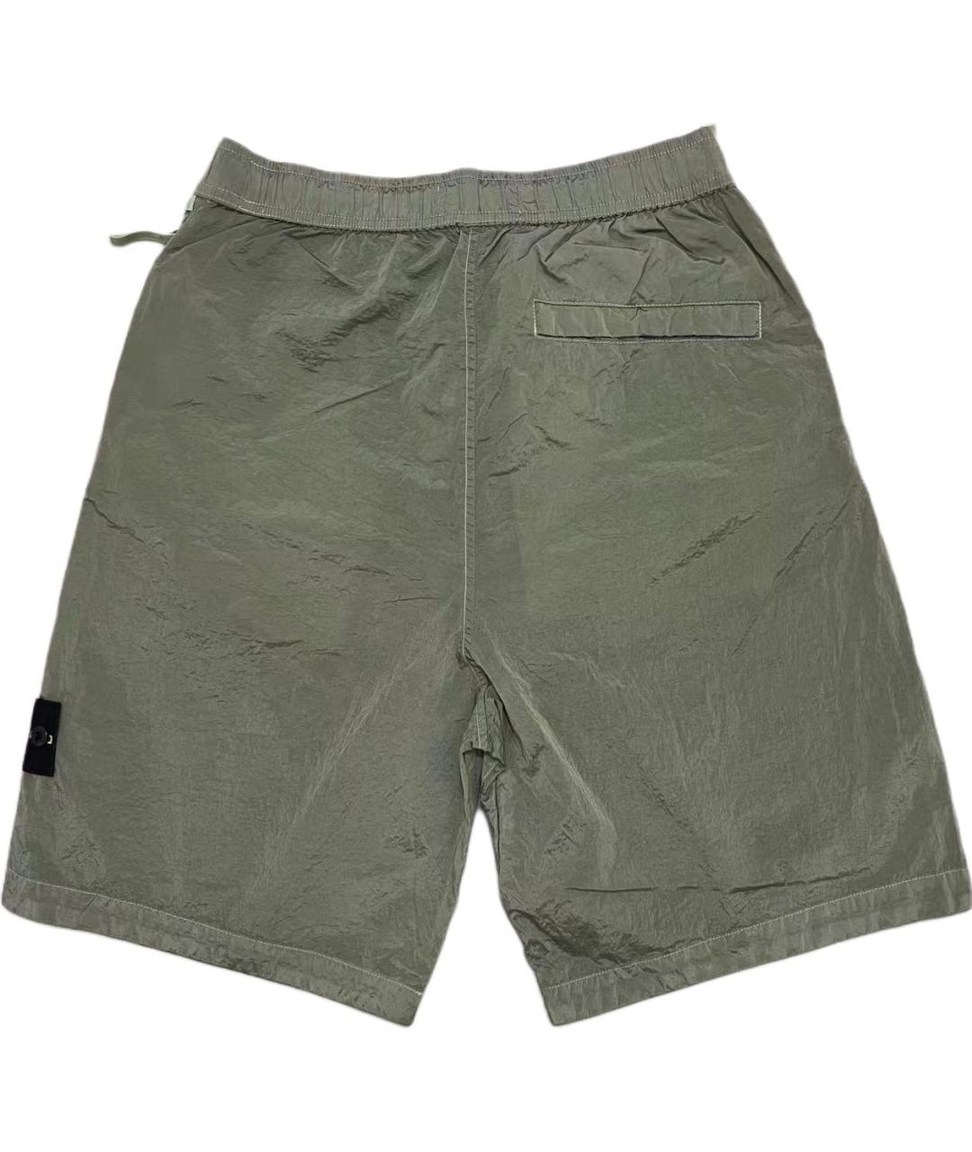 STONE ISLAND Зеленые шорты, фото 2