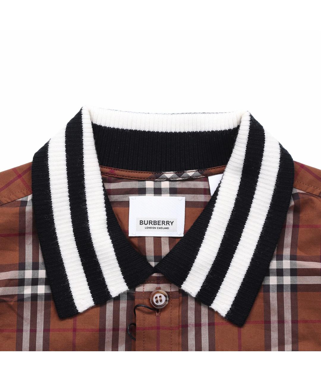 BURBERRY Коричневая классическая рубашка, фото 4