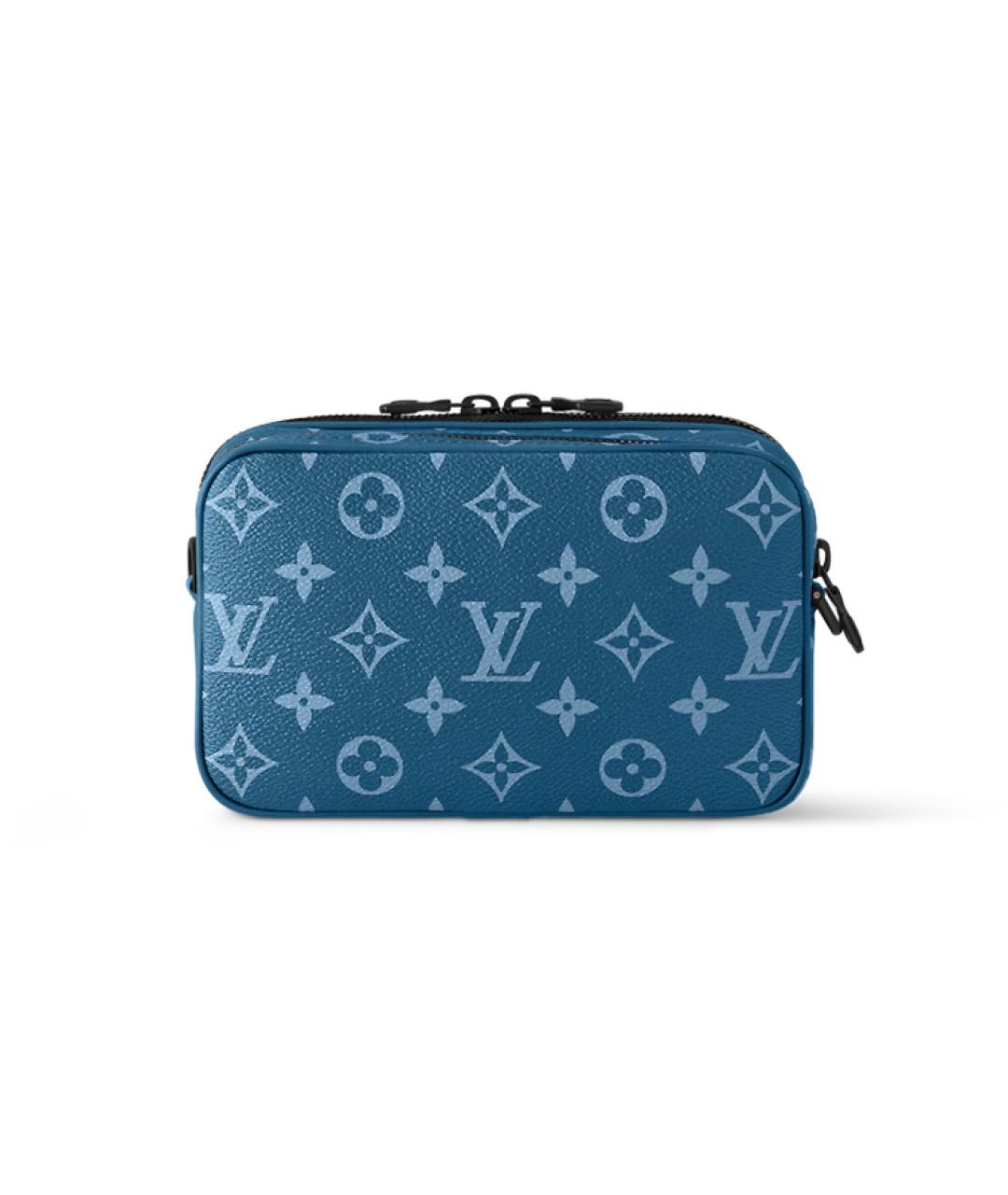 LOUIS VUITTON Синяя сумка на плечо из канвы, фото 2