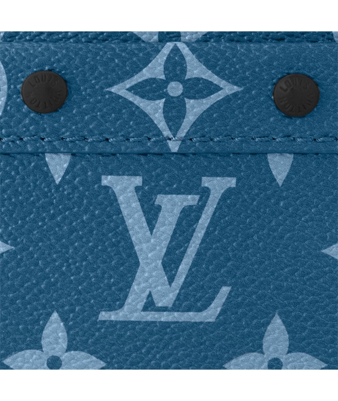 LOUIS VUITTON Синяя сумка на плечо из канвы, фото 5