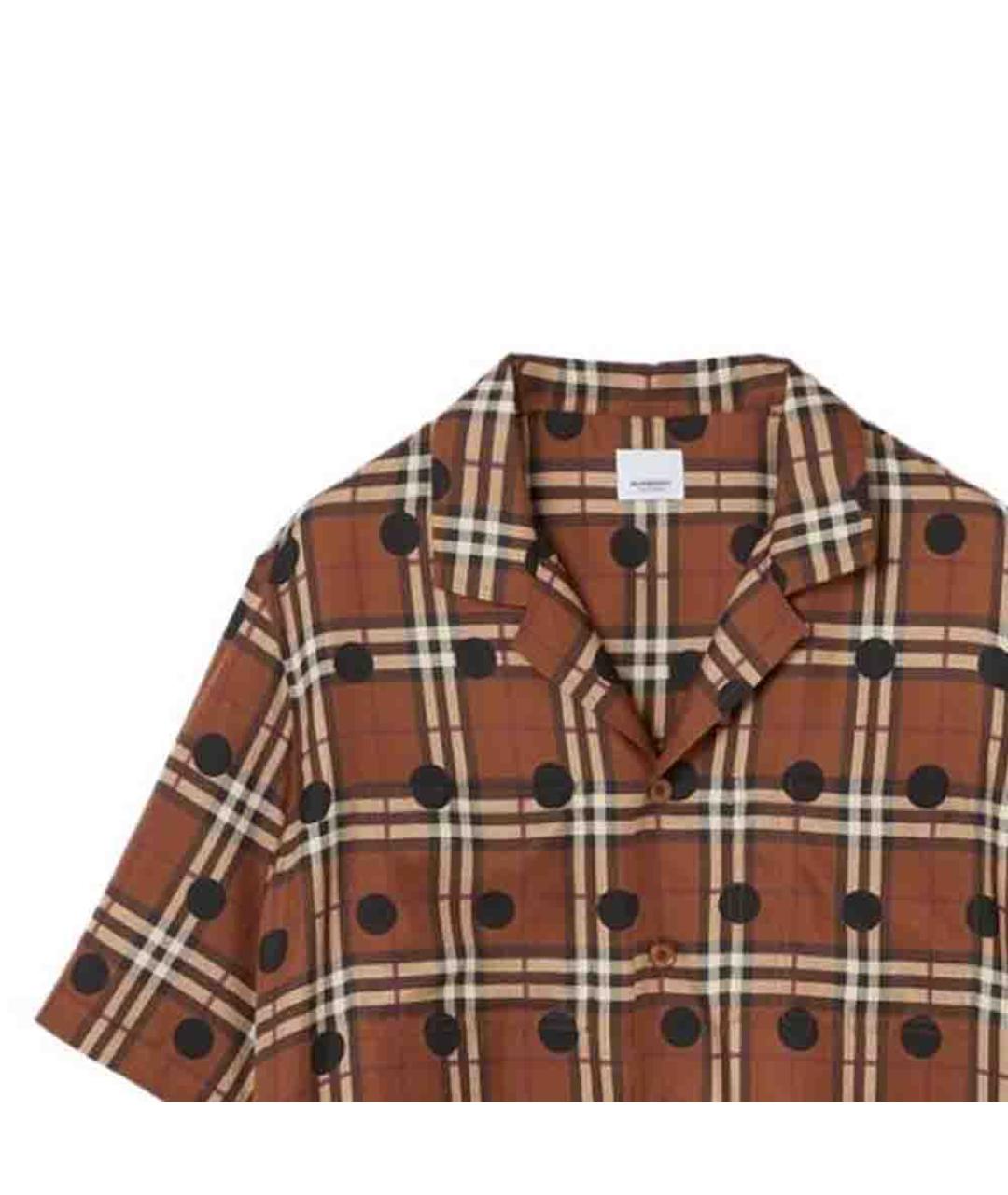 BURBERRY Коричневая хлопковая кэжуал рубашка, фото 5
