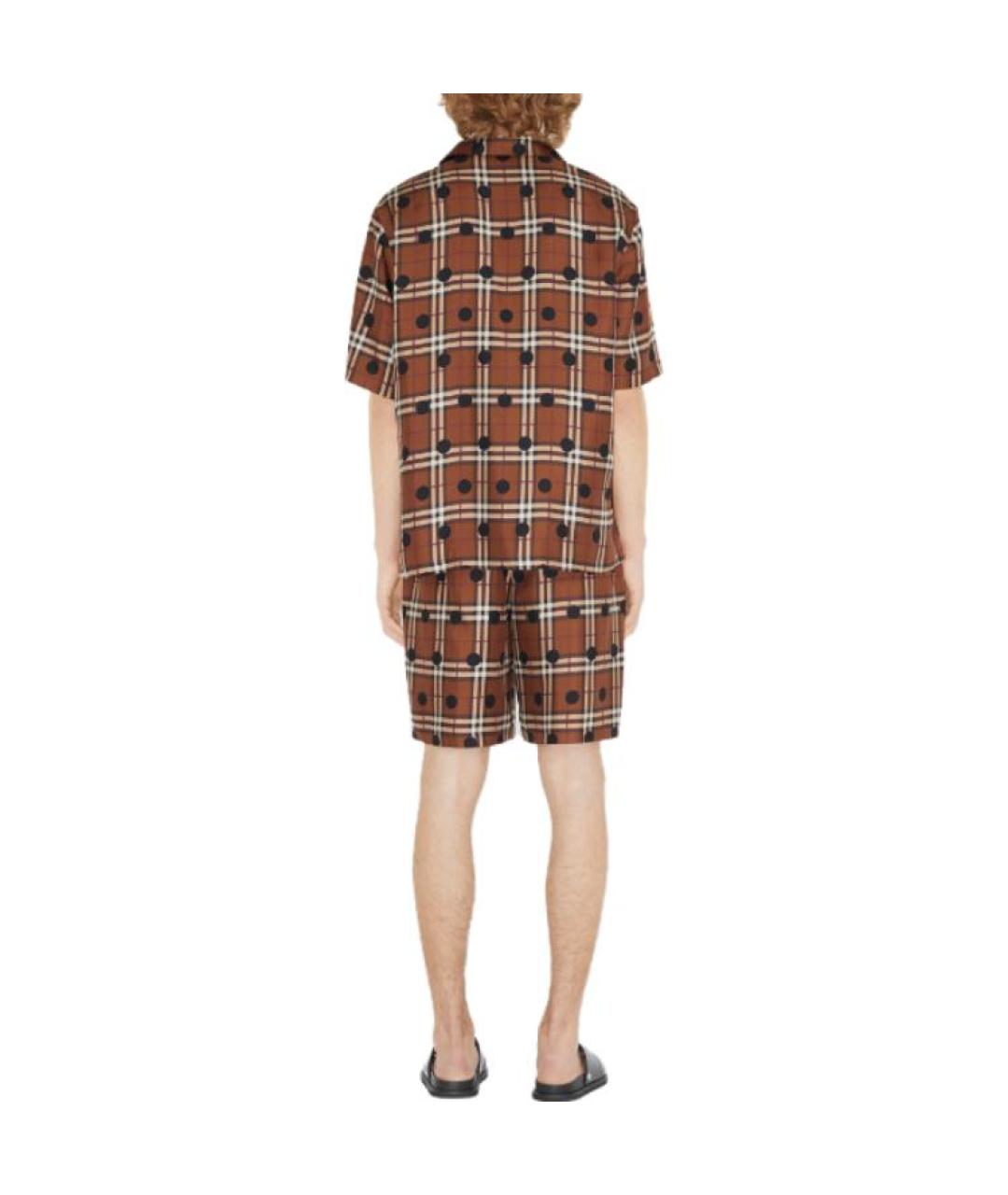 BURBERRY Коричневая хлопковая кэжуал рубашка, фото 3