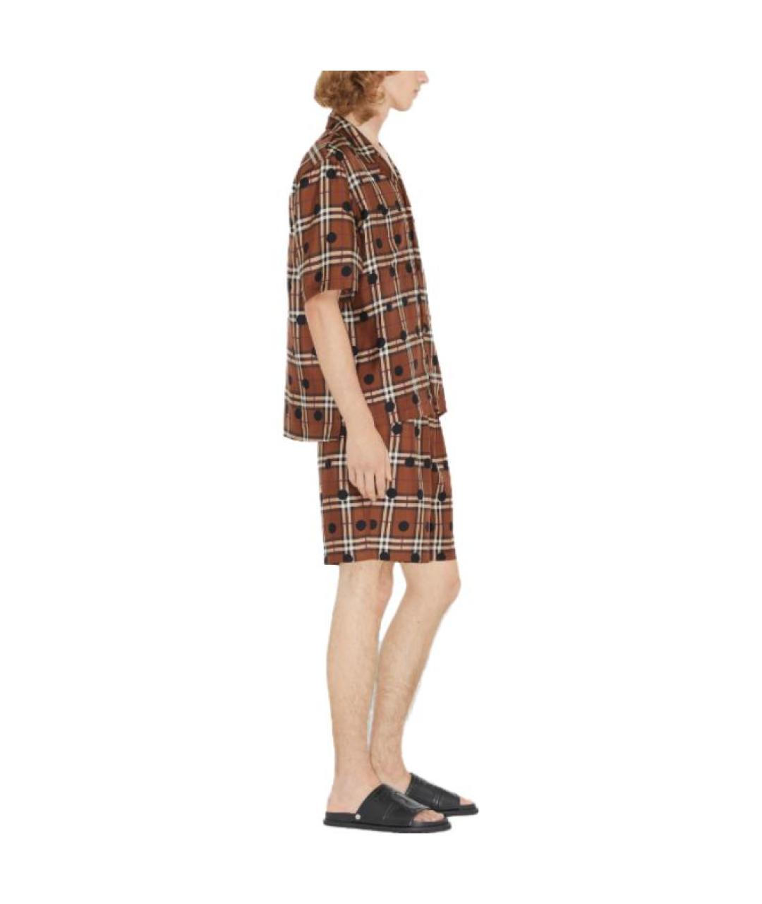 BURBERRY Коричневая хлопковая кэжуал рубашка, фото 4