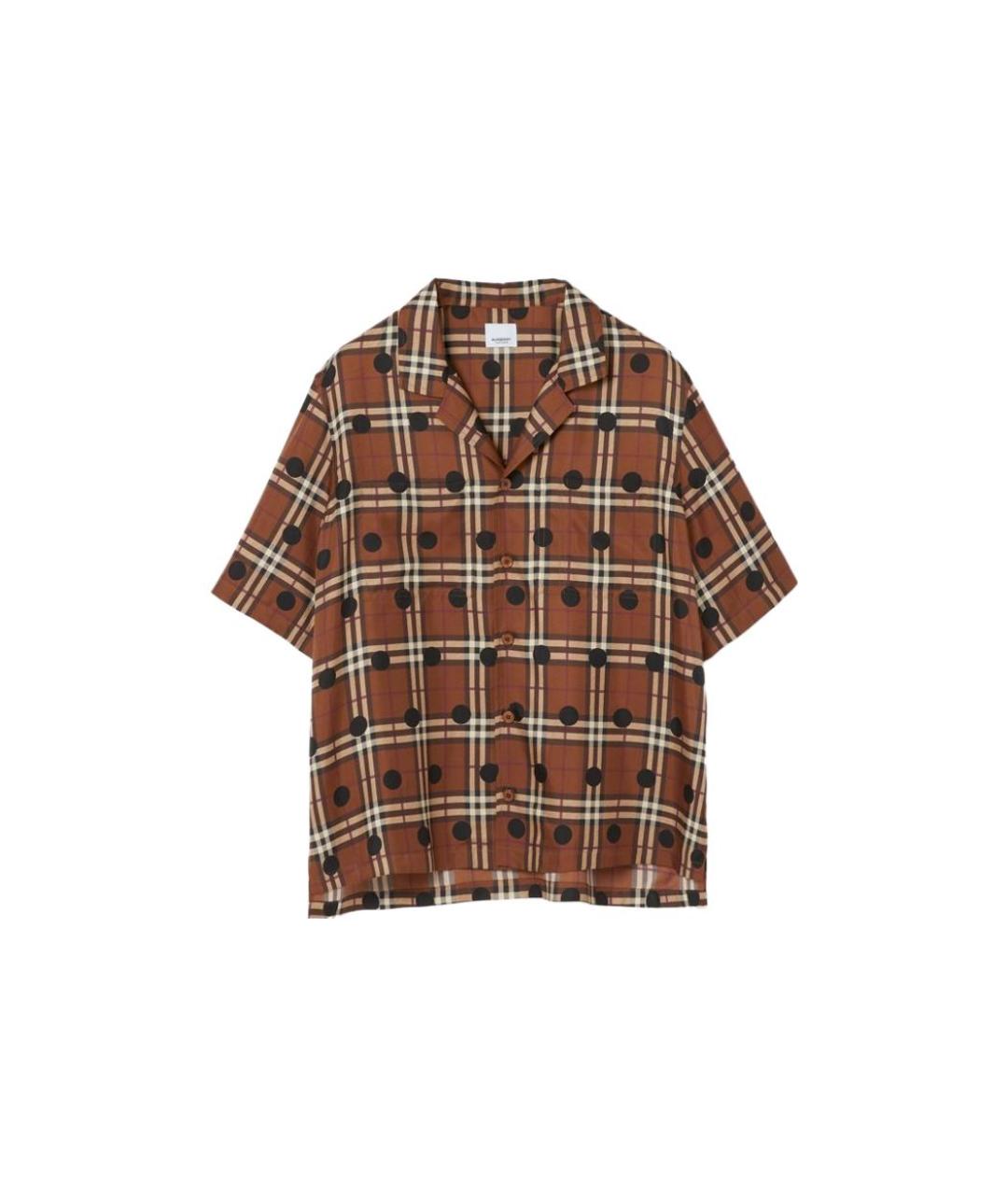 BURBERRY Коричневая хлопковая кэжуал рубашка, фото 1