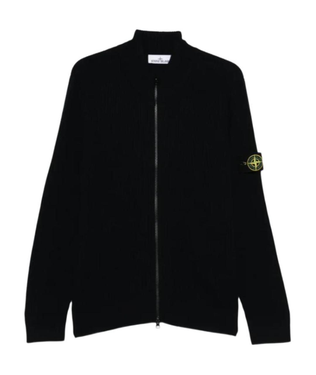STONE ISLAND Черный кардиган, фото 1