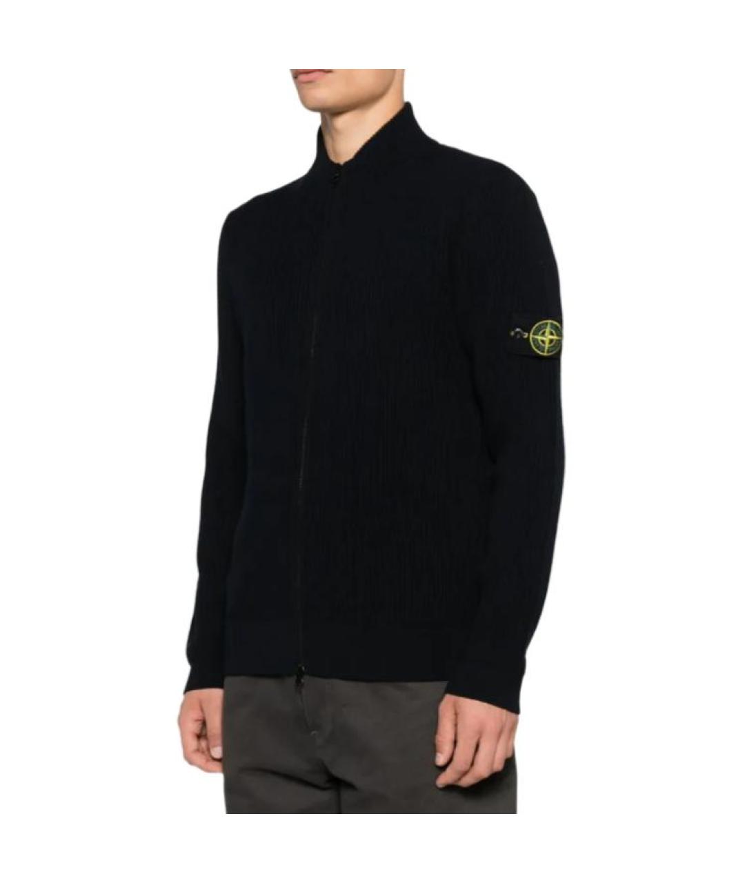 STONE ISLAND Черный кардиган, фото 2