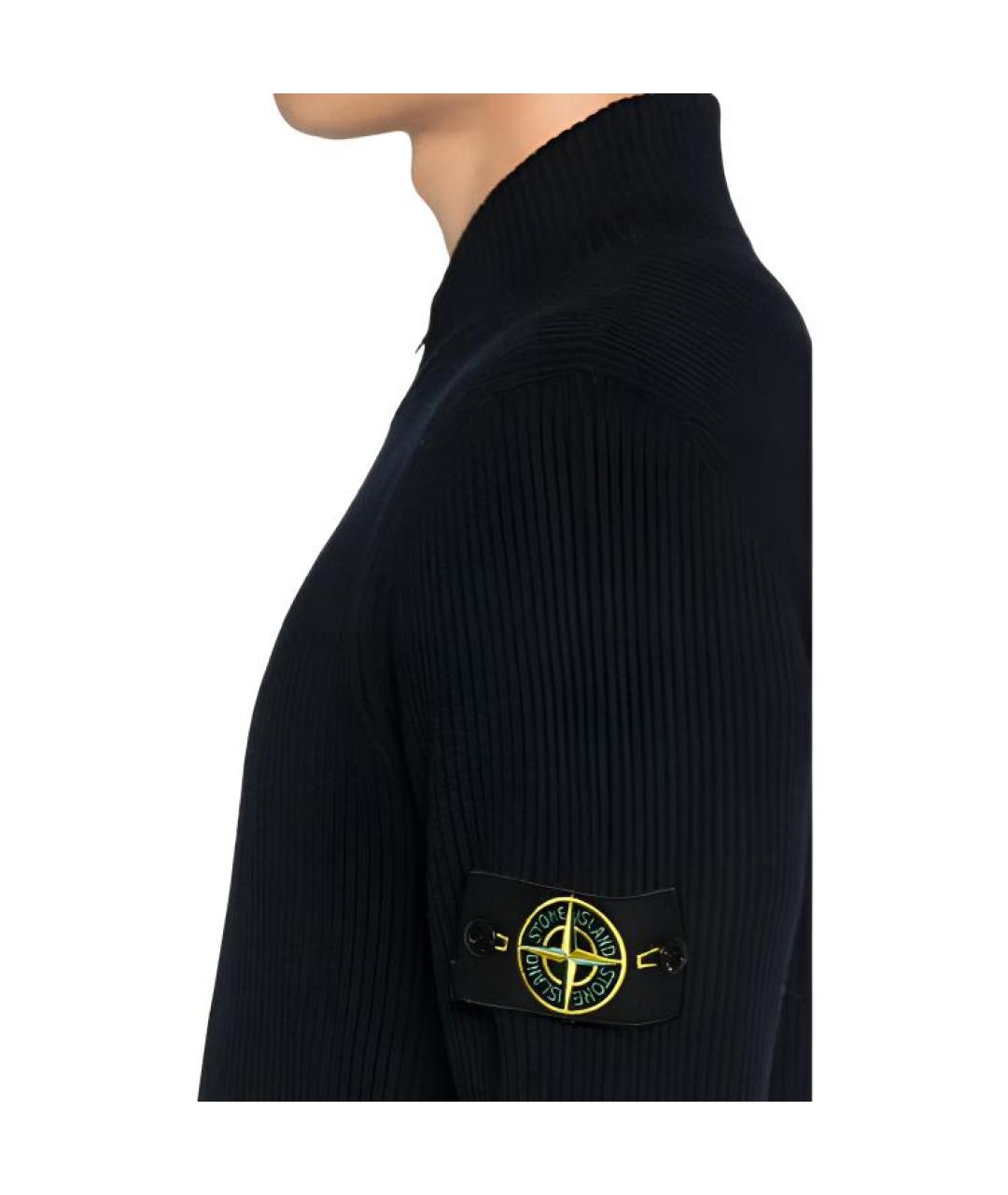 STONE ISLAND Черный кардиган, фото 5