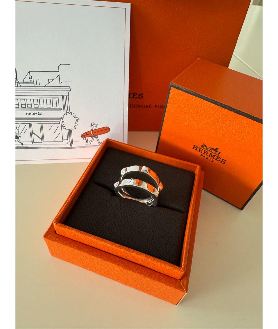 HERMES Серебряное серебряное кольцо, фото 2