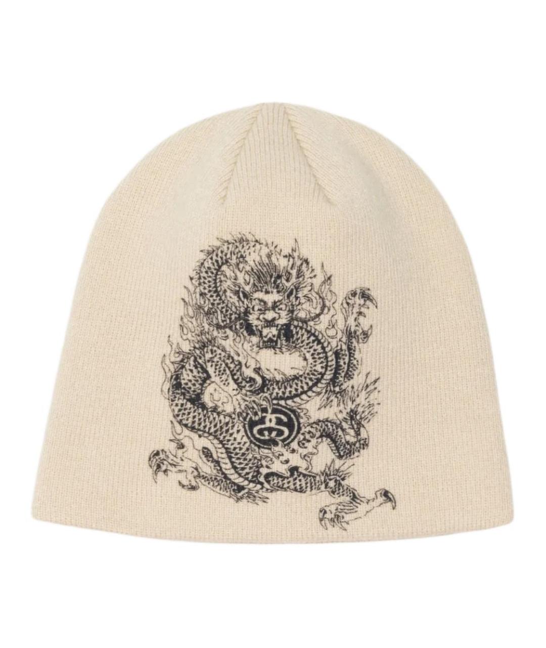 STUSSY Белая шапка, фото 1