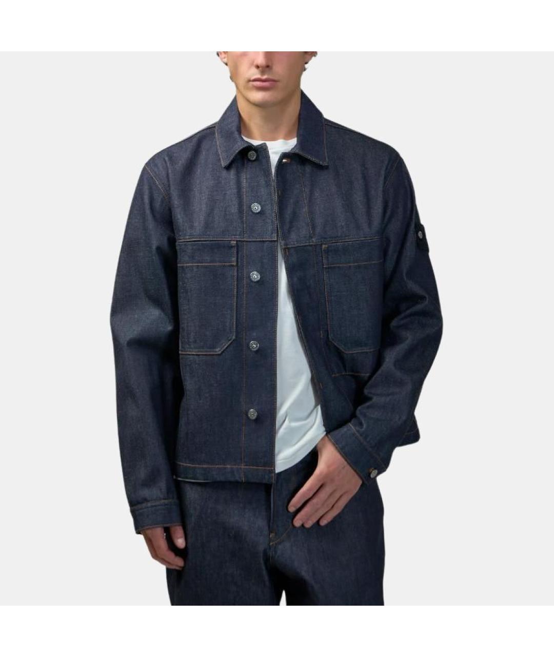 STONE ISLAND Синяя деним куртка, фото 4