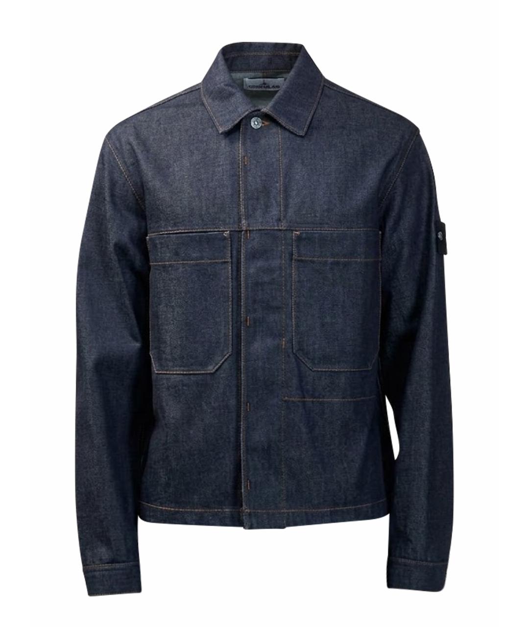 STONE ISLAND Синяя деним куртка, фото 1