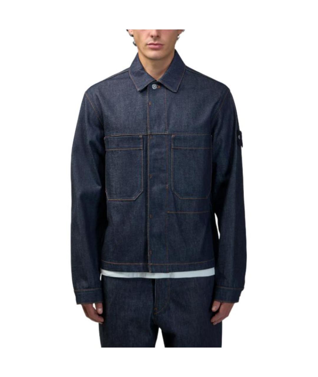 STONE ISLAND Синяя деним куртка, фото 6