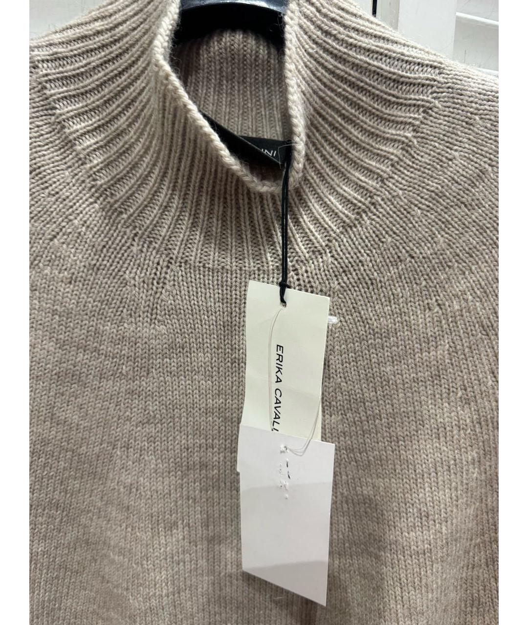 ERIKA CAVALLINI Бежевый шерстяной джемпер / свитер, фото 8