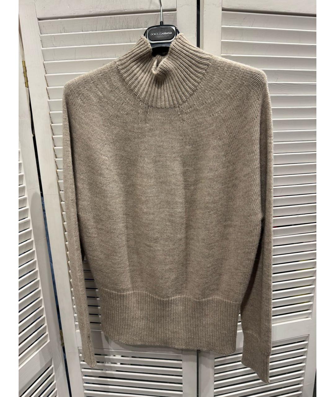 ERIKA CAVALLINI Бежевый шерстяной джемпер / свитер, фото 9