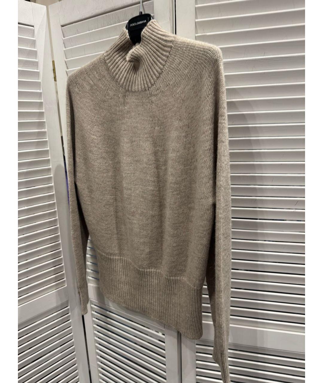 ERIKA CAVALLINI Бежевый шерстяной джемпер / свитер, фото 2