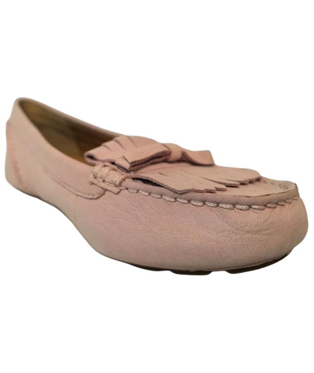 UGG AUSTRALIA Розовые кожаные лоферы, фото 3