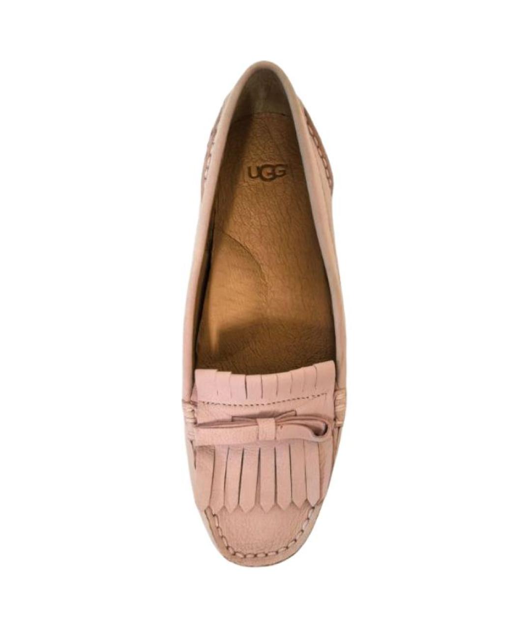 UGG AUSTRALIA Розовые кожаные лоферы, фото 4