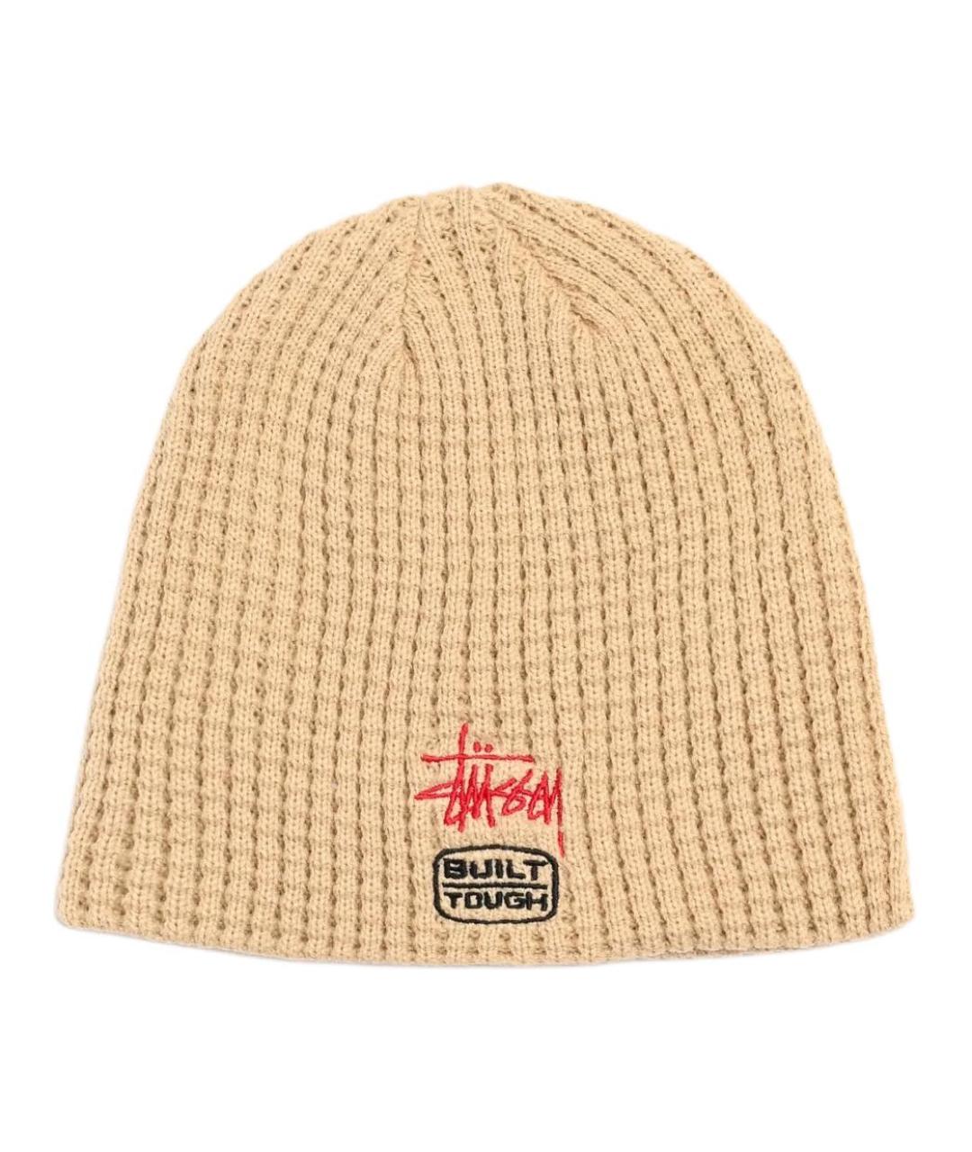 STUSSY Бежевая шапка, фото 1