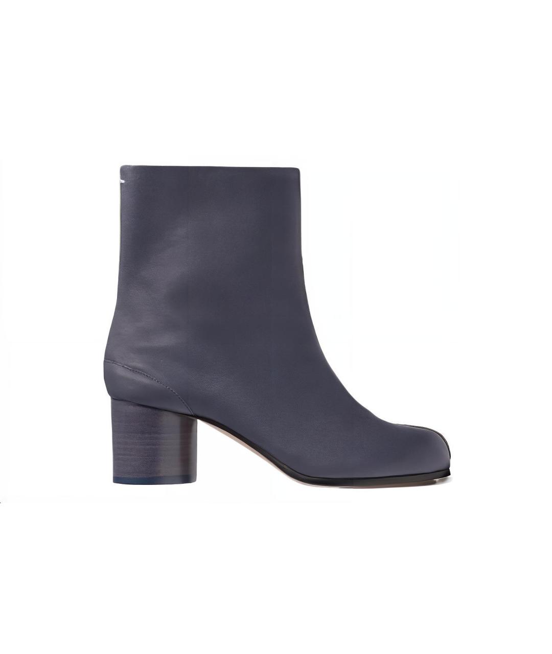 MAISON MARGIELA Синие кожаные сапоги, фото 1