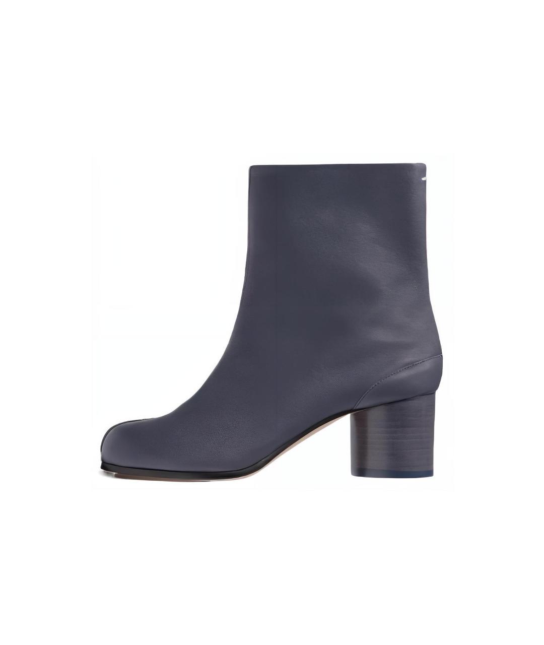 MAISON MARGIELA Синие кожаные сапоги, фото 2