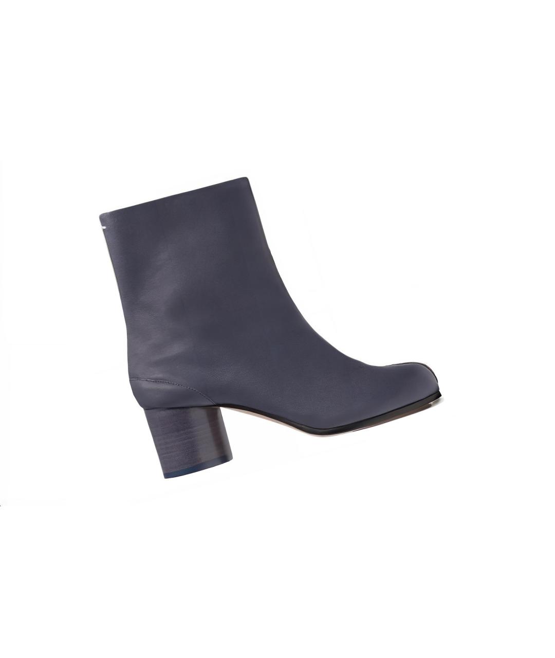 MAISON MARGIELA Синие кожаные сапоги, фото 5