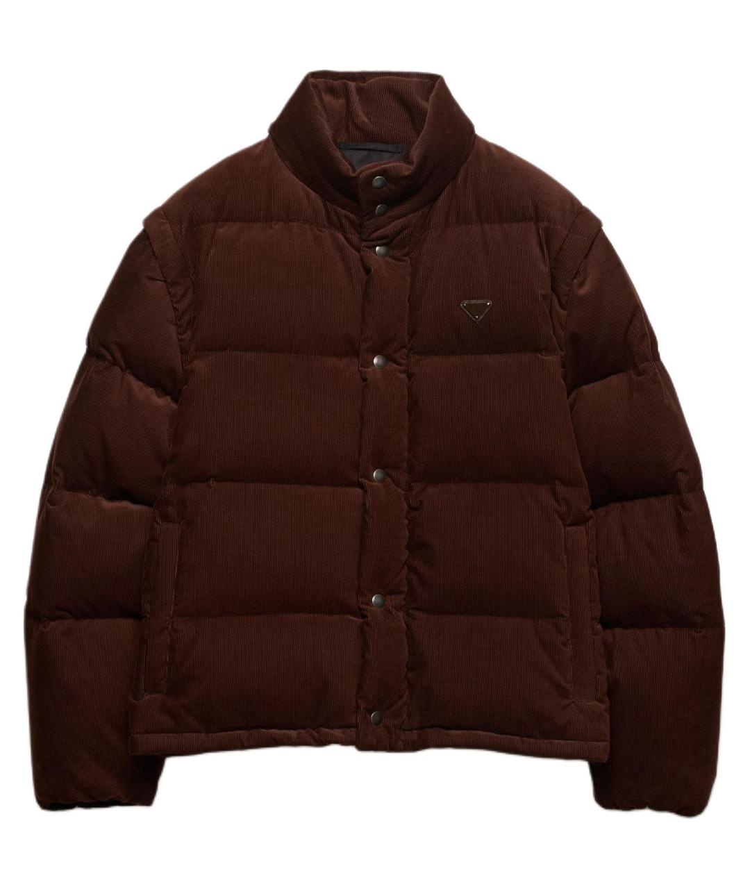 PRADA Коричневый пуховик, фото 1