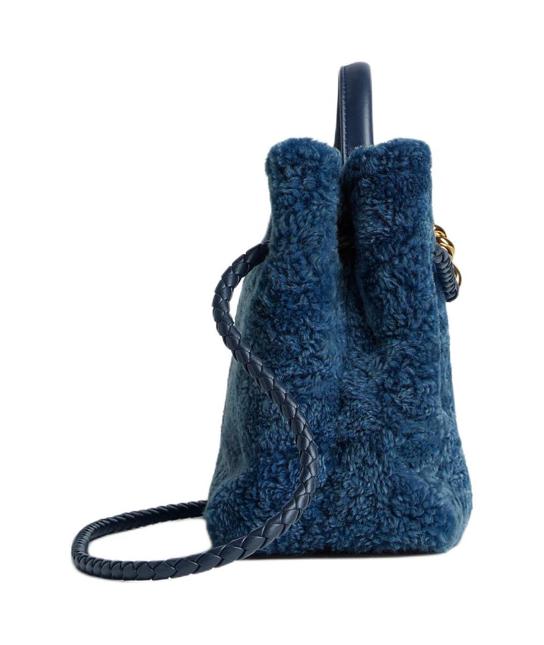 BOTTEGA VENETA Синяя сумка с короткими ручками, фото 3