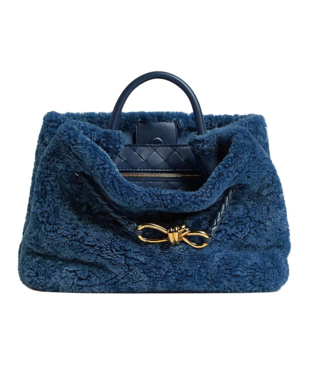 BOTTEGA VENETA Синяя сумка с короткими ручками, фото 2