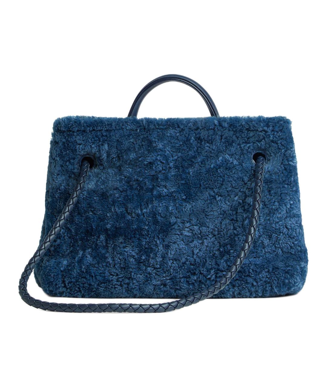 BOTTEGA VENETA Синяя сумка с короткими ручками, фото 4