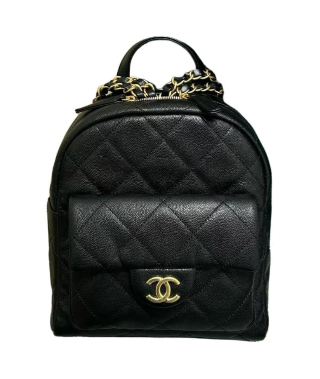CHANEL Черный кожаный рюкзак, фото 1