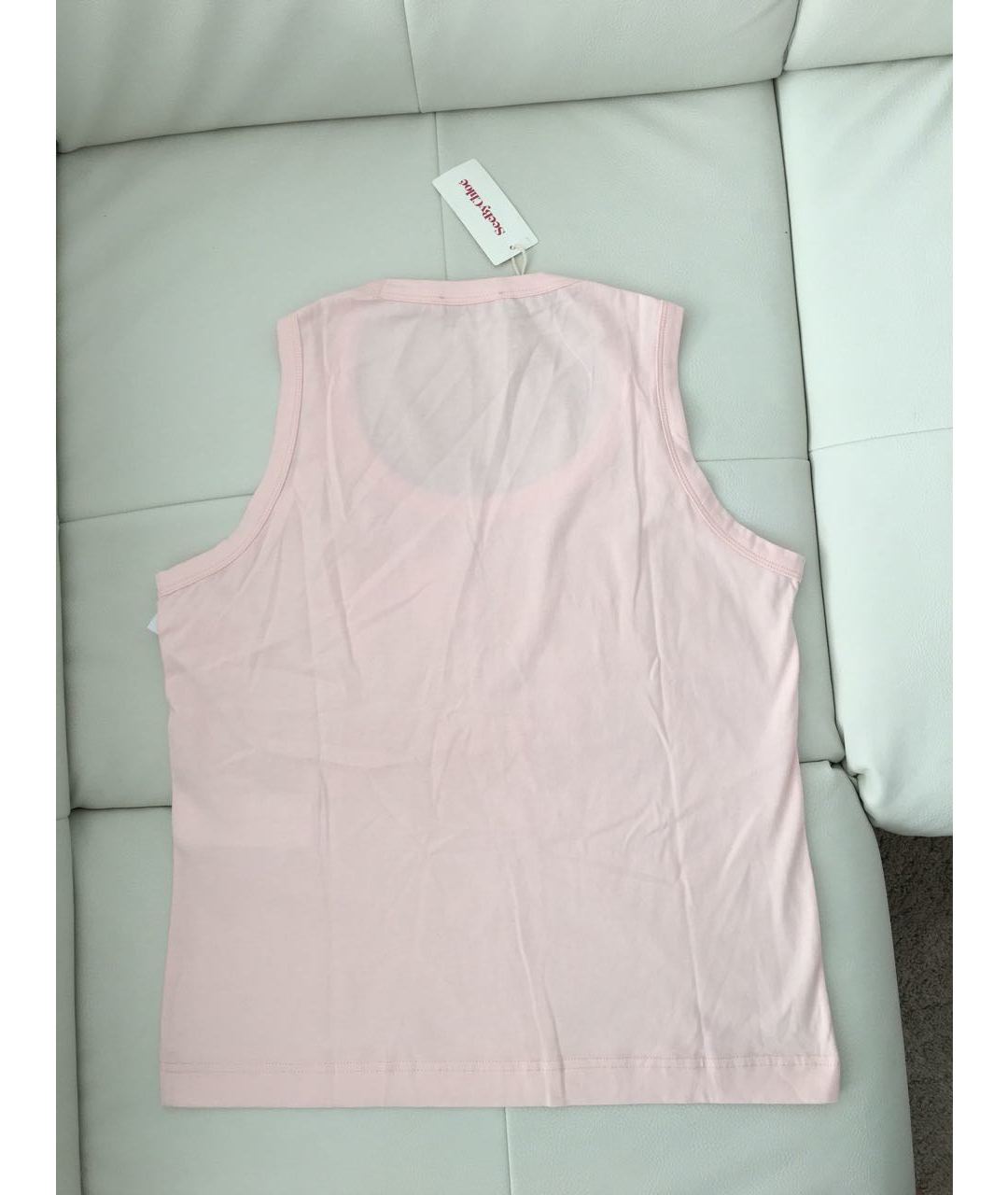 SEE BY CHLOE Розовая хлопко-эластановая футболка, фото 7