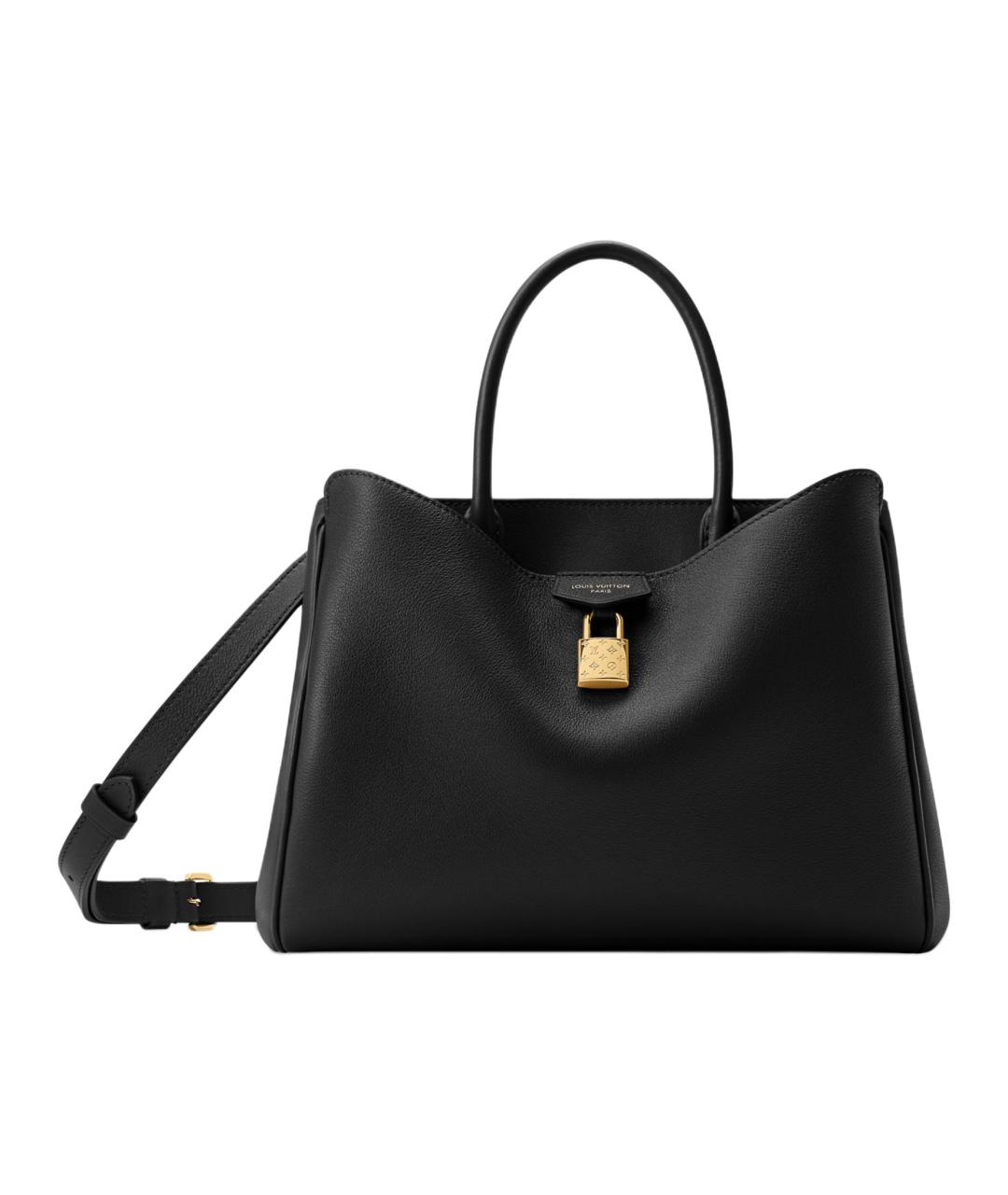 LOUIS VUITTON Черная кожаная сумка через плечо, фото 2