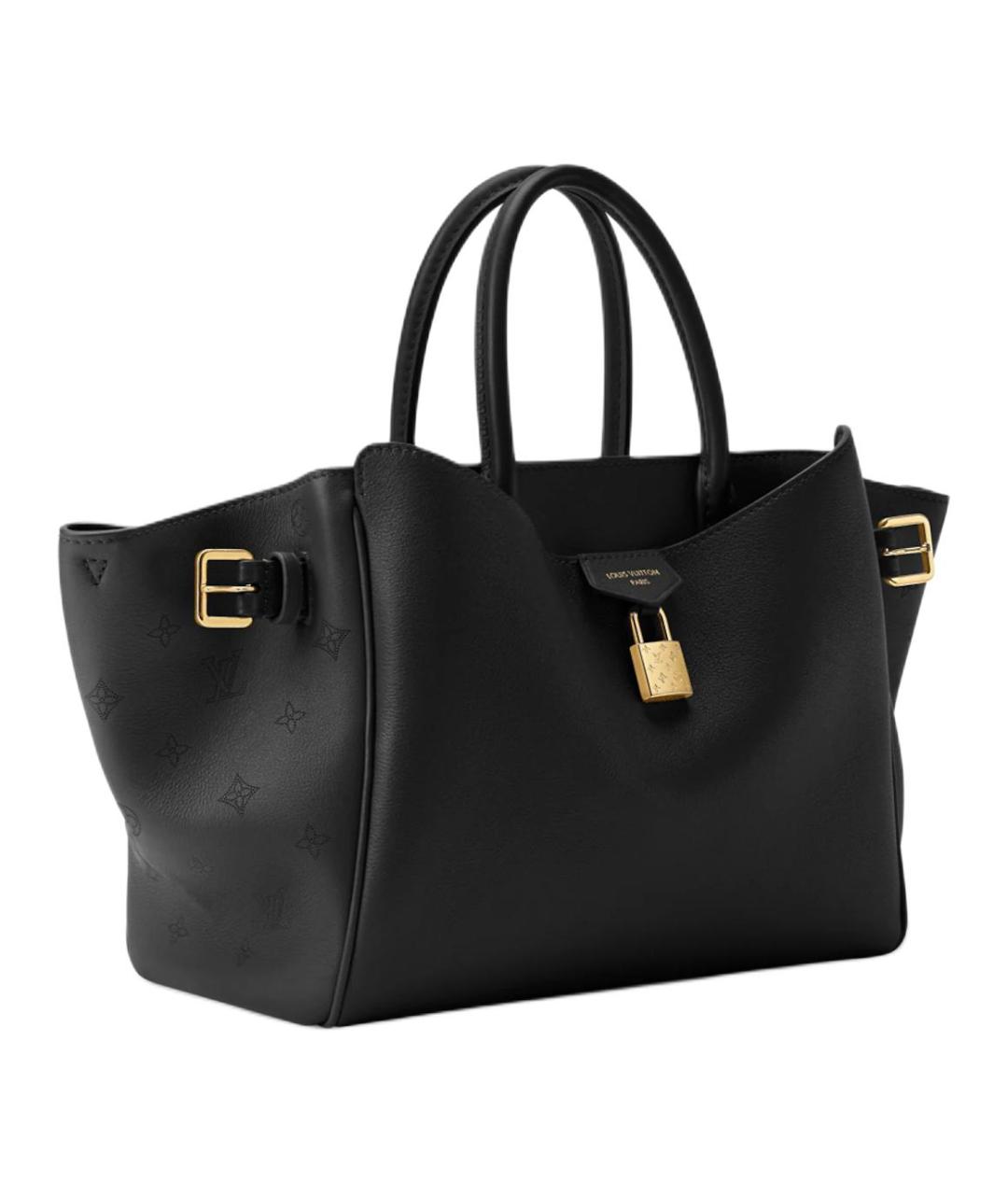 LOUIS VUITTON Черная кожаная сумка через плечо, фото 3