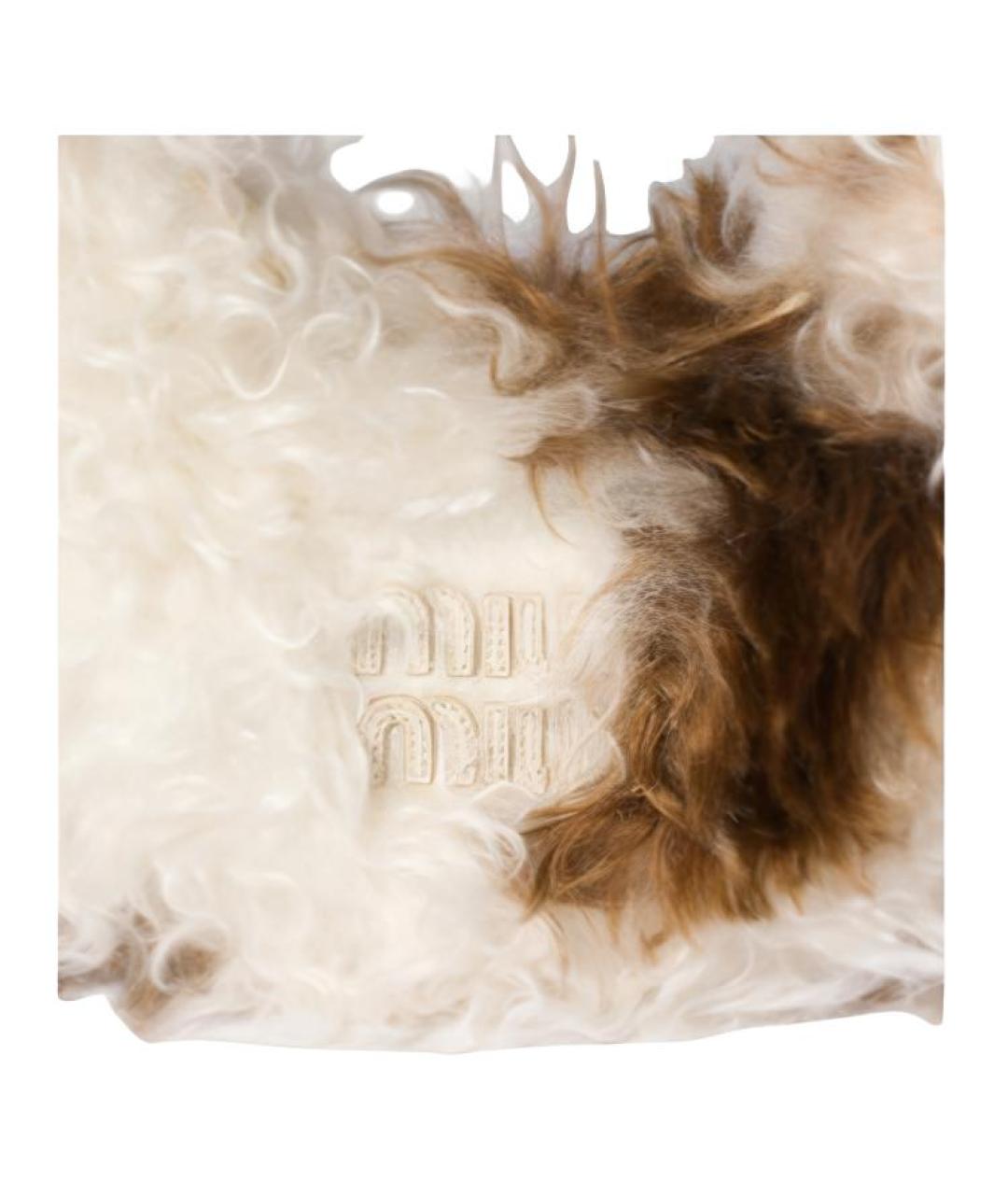 MIU MIU Бежевая сумка через плечо, фото 4