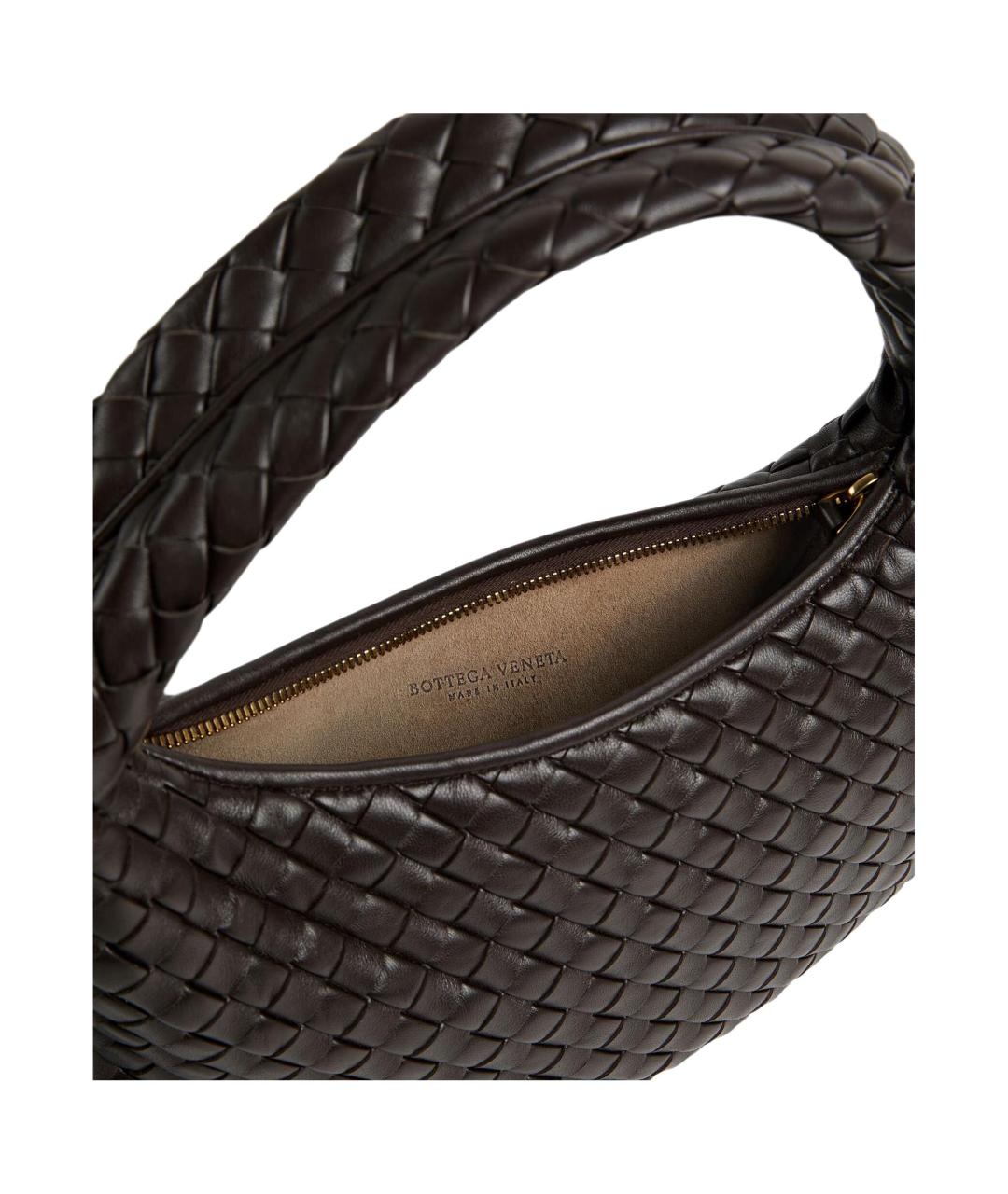 BOTTEGA VENETA Коричневая кожаная сумка с короткими ручками, фото 4