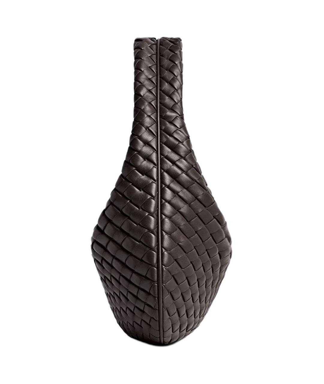 BOTTEGA VENETA Коричневая кожаная сумка с короткими ручками, фото 2