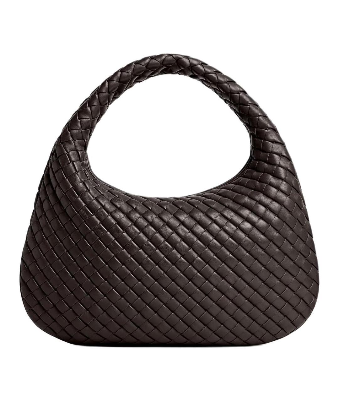 BOTTEGA VENETA Коричневая кожаная сумка с короткими ручками, фото 1