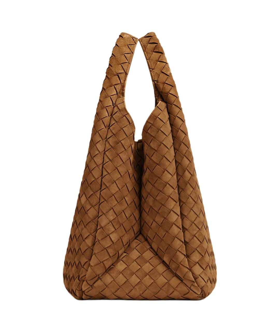 BOTTEGA VENETA Коричневая кожаная сумка с короткими ручками, фото 3