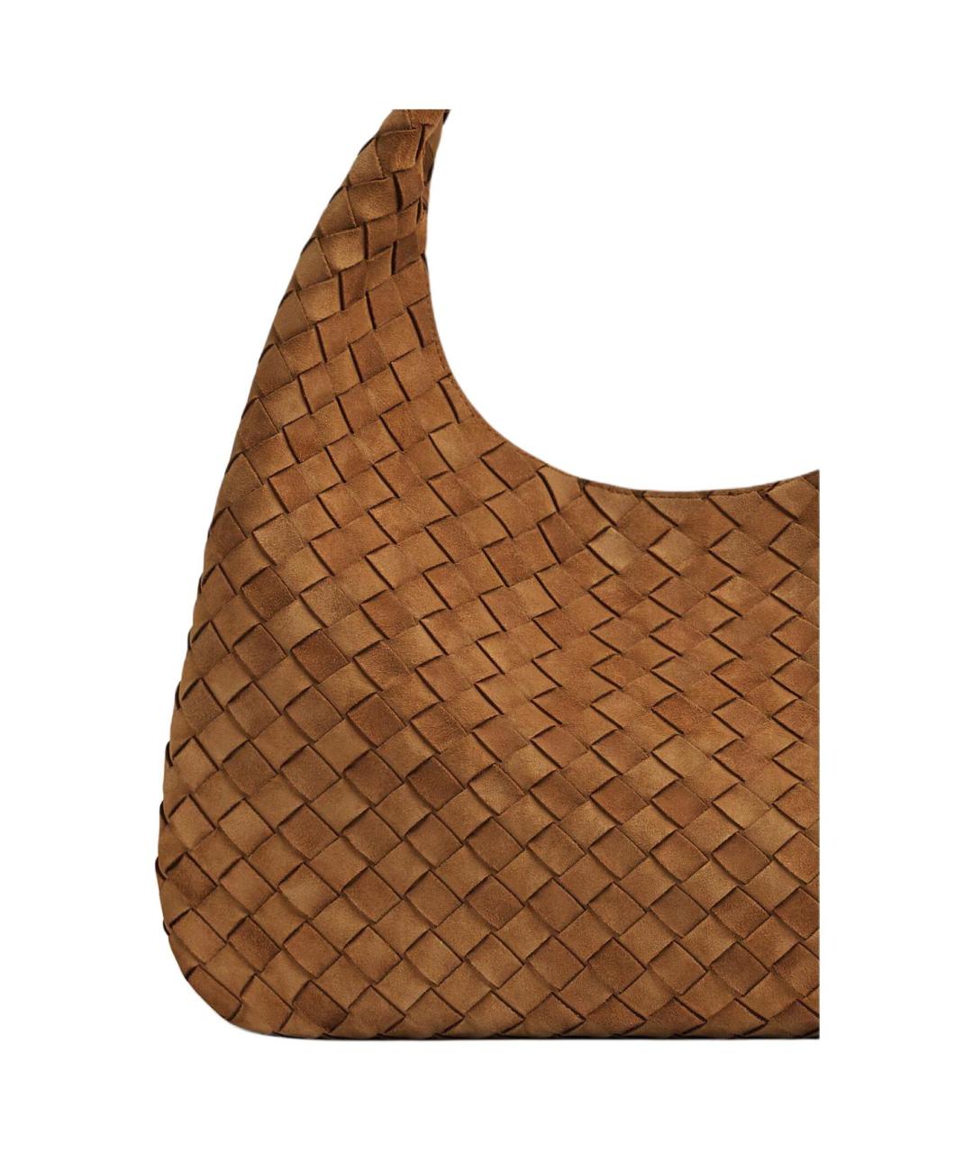 BOTTEGA VENETA Коричневая кожаная сумка с короткими ручками, фото 4