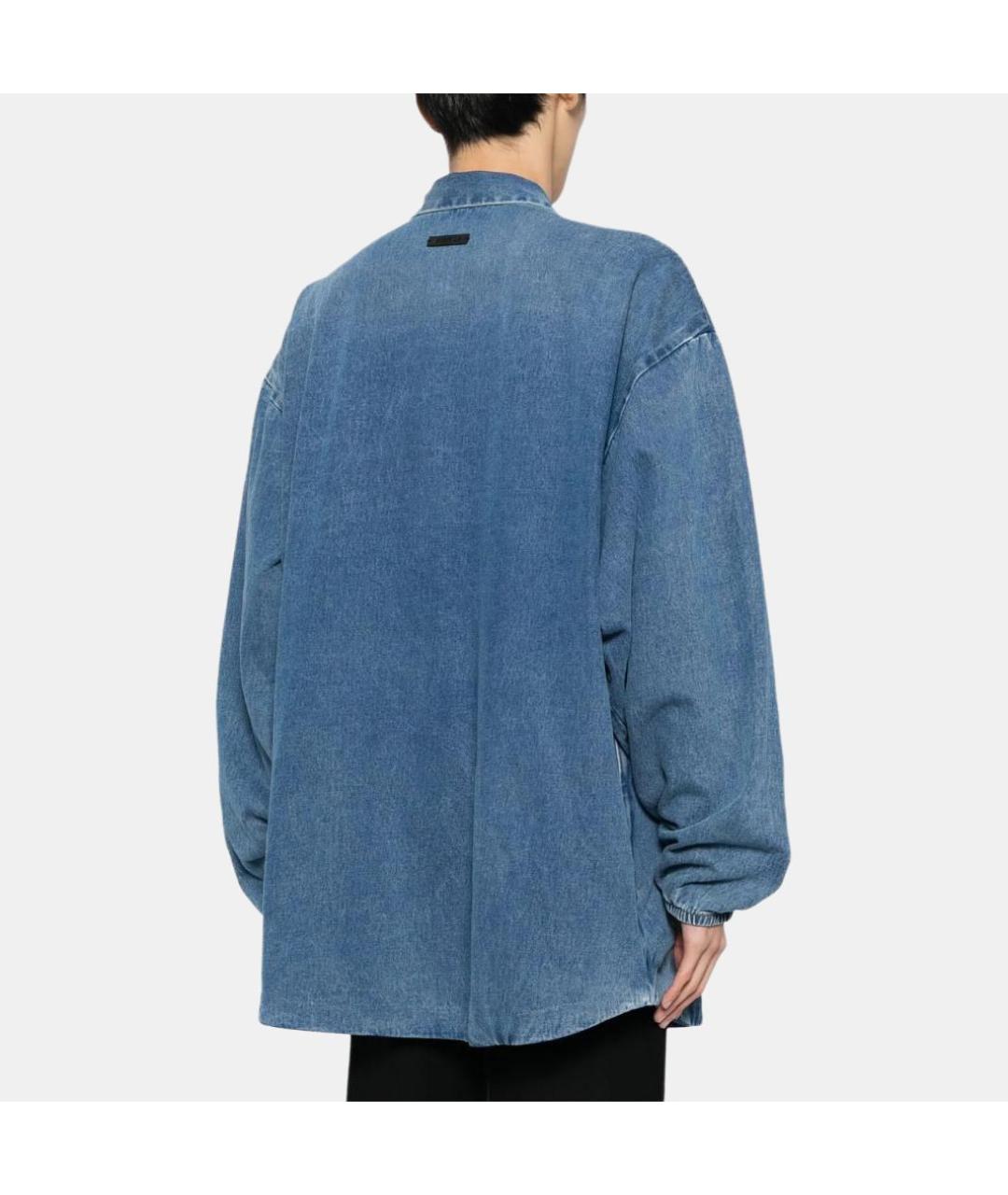 FEAR OF GOD ESSENTIALS Синяя кэжуал рубашка, фото 5