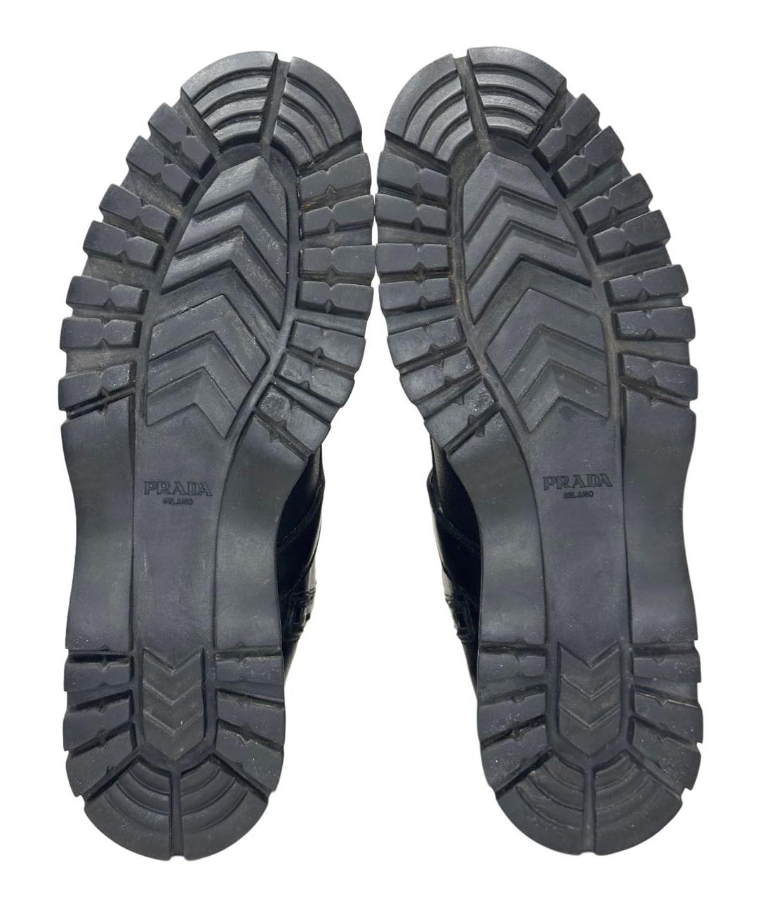 PRADA Черные кожаные ботинки, фото 8